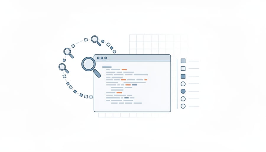 Clipboard checklist and laptop setup representing monitoring and auditing for HTML compliance